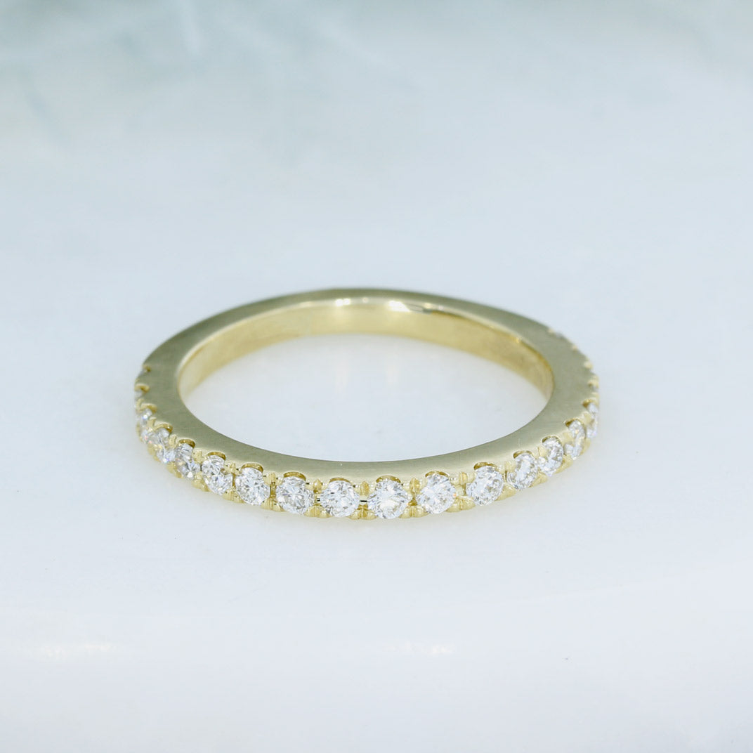 9ct Gold 2mm Claw Set Lab Grown Diamond Eternity Ring 0.70ct