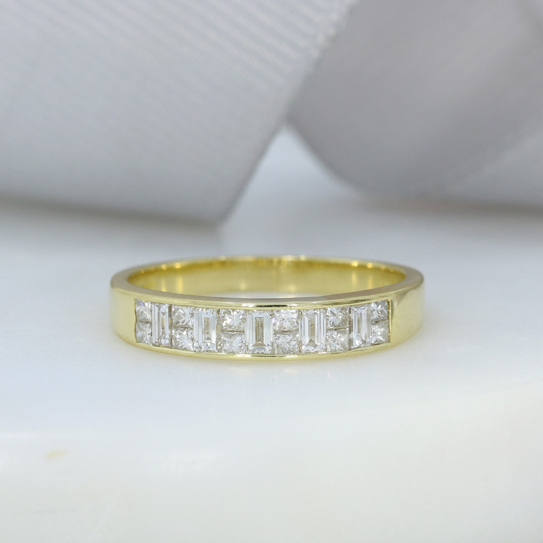 Pre Owned 18ct Gold Channel Set Diamond Eternity Ring .75ct