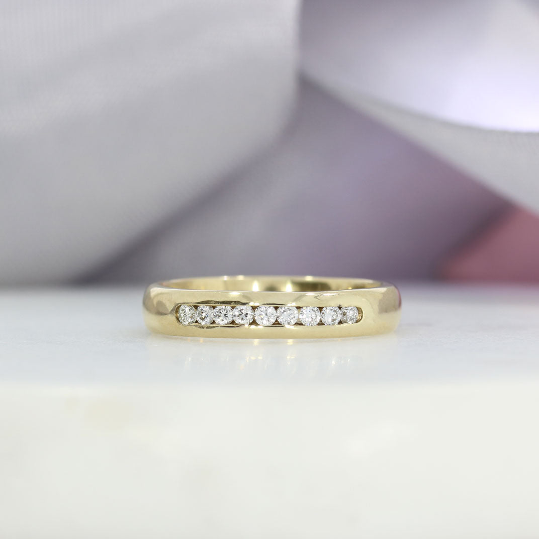 9ct Yellow Gold 3mm Diamond Eternity Ring 0.15ct
