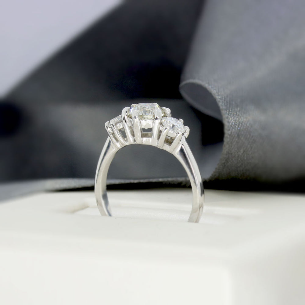 Pre Owned 18ct White Gold Stone Diamond Ring 1.70ct