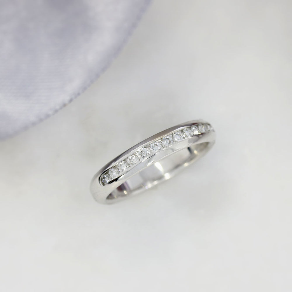 Pre Owned 18ct White Gold Channel Set Diamond Eternity Ring 0.30ct