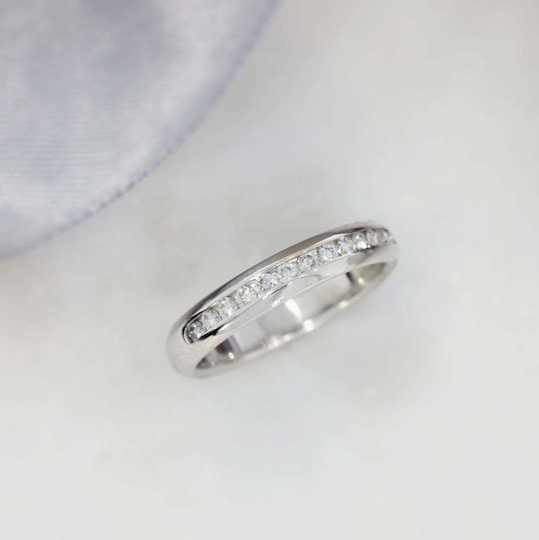 Pre Owned 18ct White Gold Channel Set Diamond Eternity Ring 0.30ct