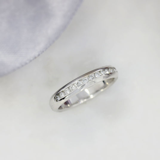 Pre Owned 18ct White Gold Channel Set Diamond Eternity Ring 0.30ct