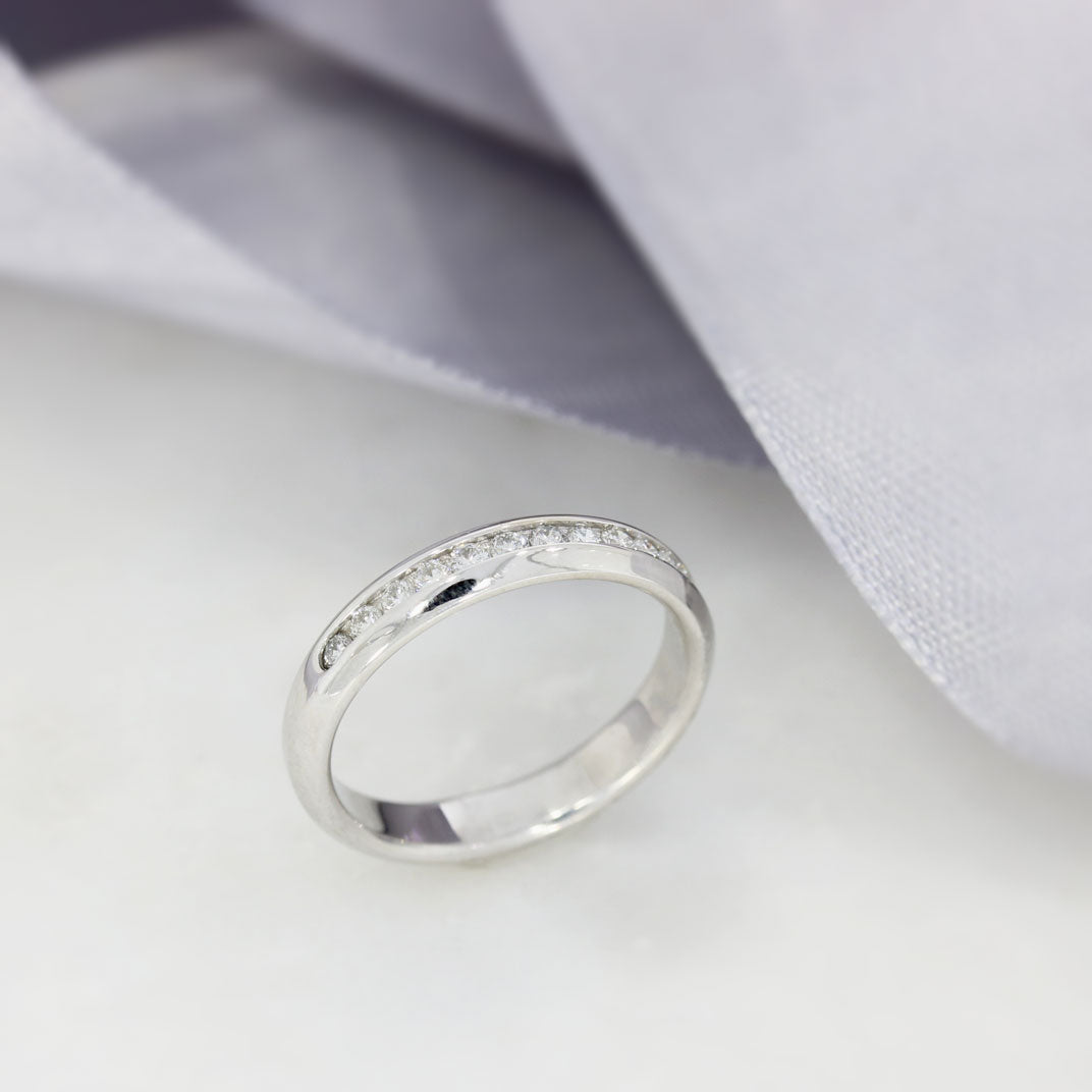 Pre Owned 18ct White Gold Channel Set Diamond Eternity Ring 0.30ct