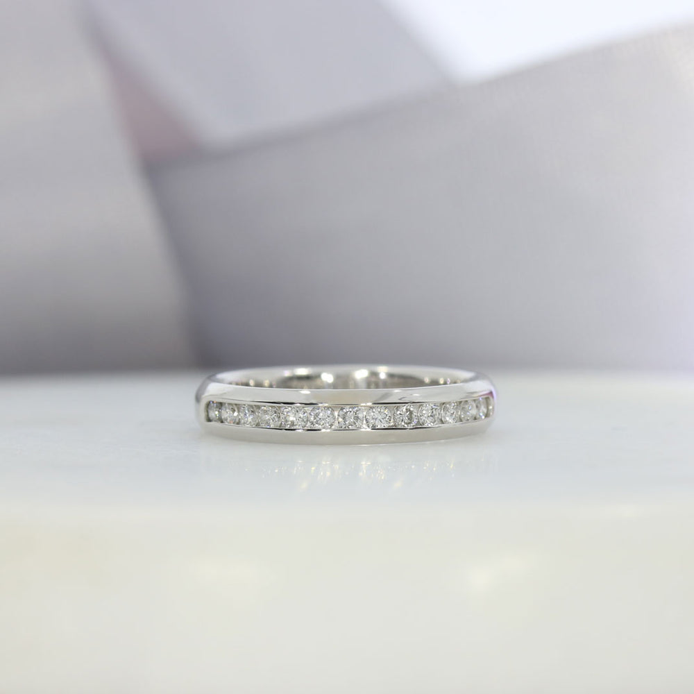 Pre Owned 18ct White Gold Channel Set Diamond Eternity Ring 0.30ct