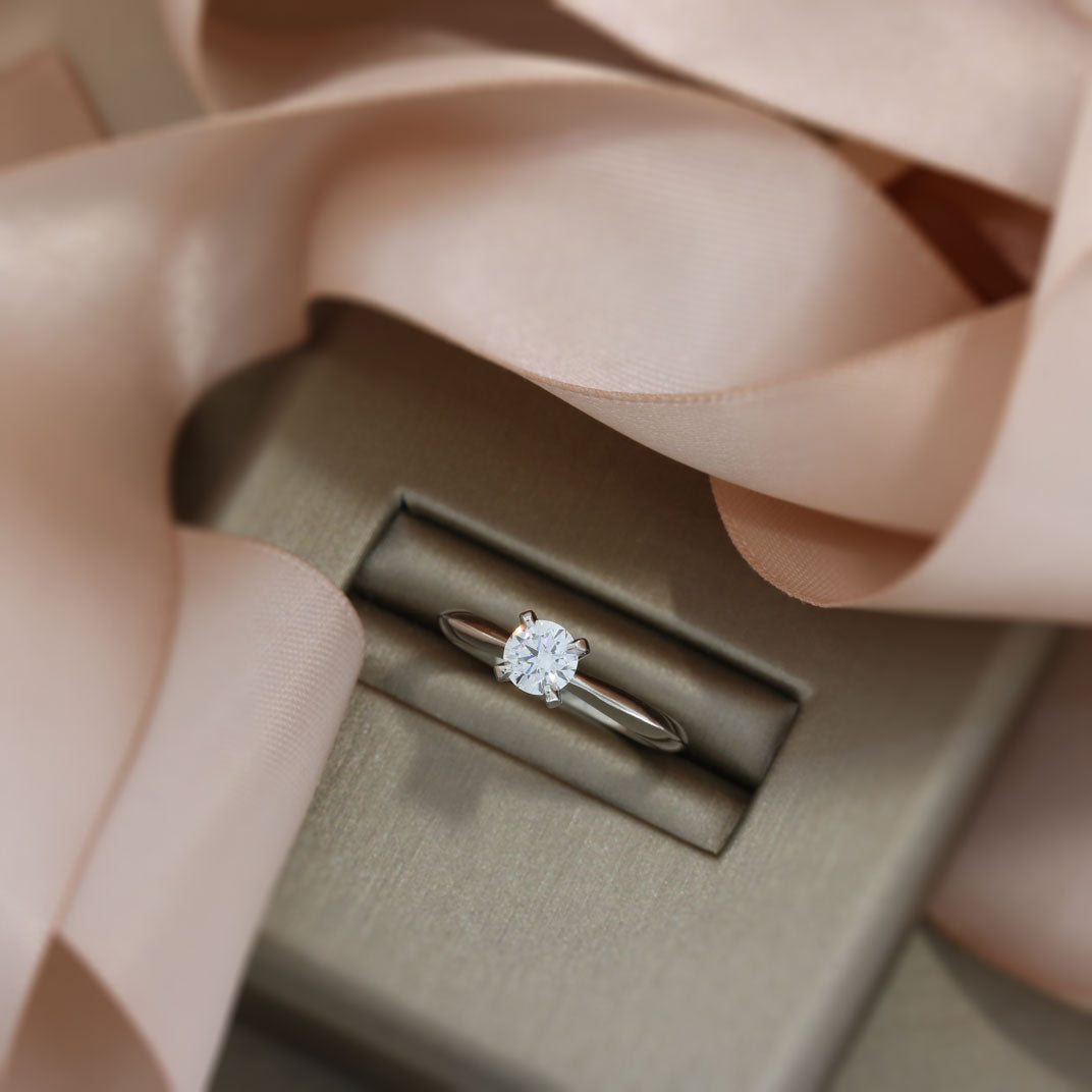 Platinum IGI Certified Brilliant Cut Lab Grown Diamond Solitaire Ring 0.50ct