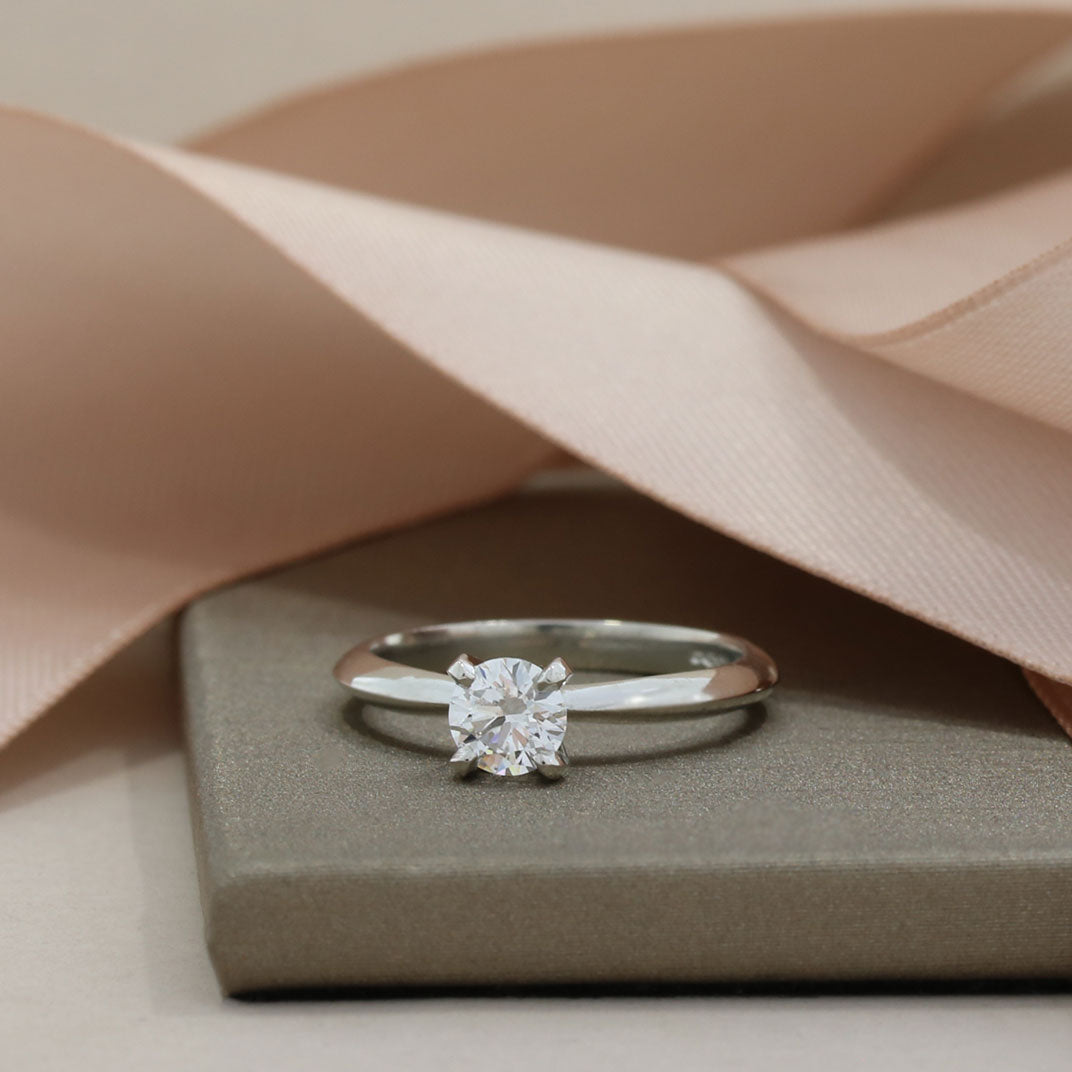 Platinum IGI Certified Brilliant Cut Lab Grown Diamond Solitaire Ring 0.50ct