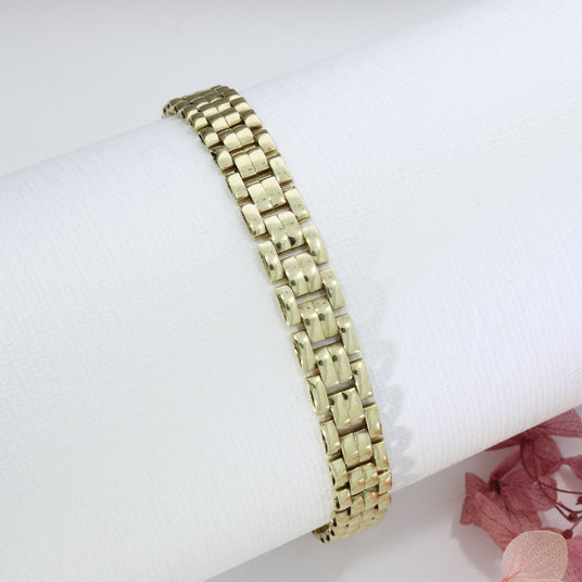 Pre Owned 9ct Yellow Gold 4 Row Bracelet