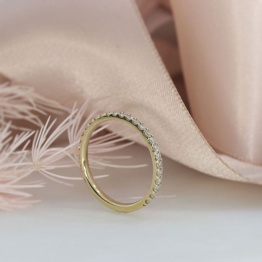 9ct Gold Wedding/Eternity Ring with Claw Set Lab Grown Diamonds 0.40ct