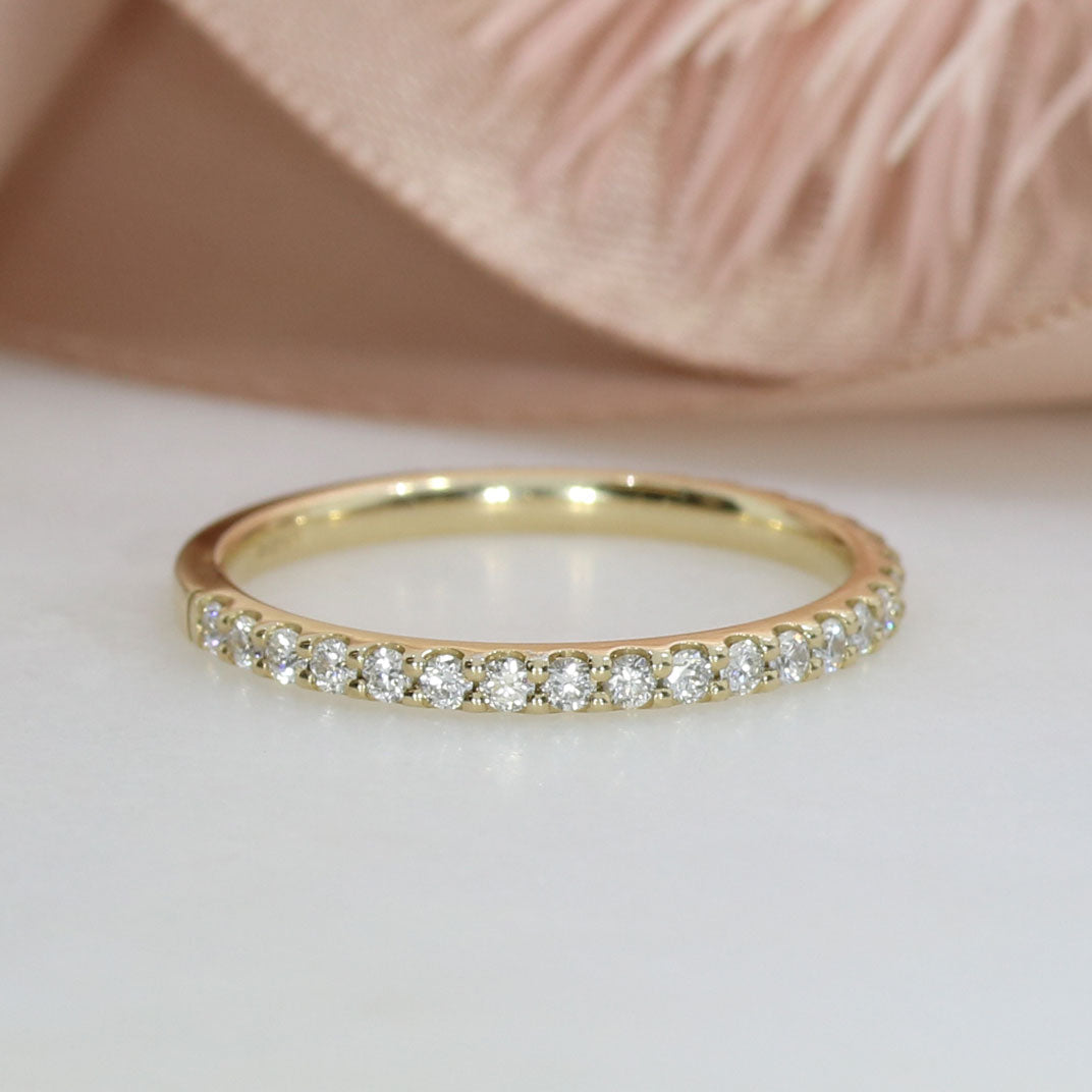 9ct Gold Wedding/Eternity Ring with Claw Set Lab Grown Diamonds 0.40ct