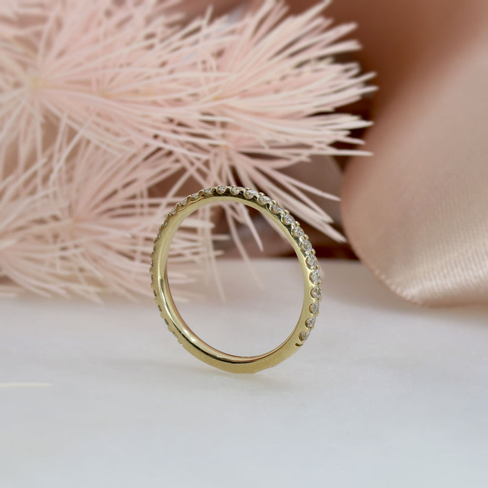 9ct Gold Wedding/Eternity Ring with Claw Set Lab Grown Diamonds 0.40ct