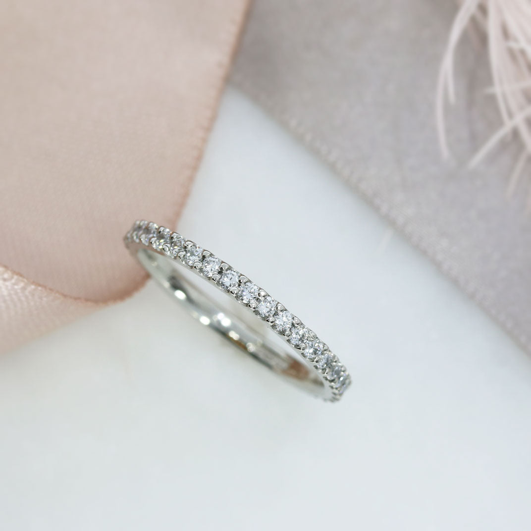 Platinum Wedding/Eternity Ring with Claw Set Lab Grown Diamonds 0.40ct
