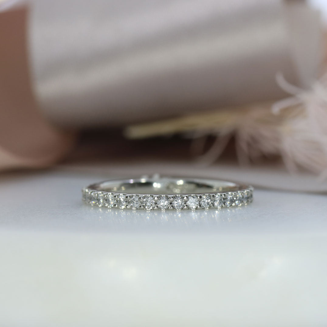 Platinum Wedding/Eternity Ring with Claw Set Lab Grown Diamonds 0.40ct