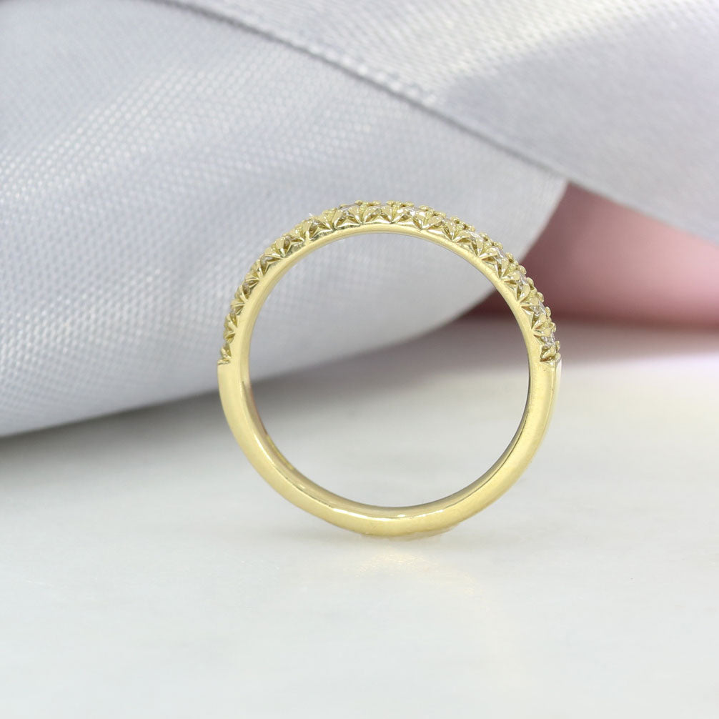 18ct yellow gold diamond half eternity ring 0.28ct