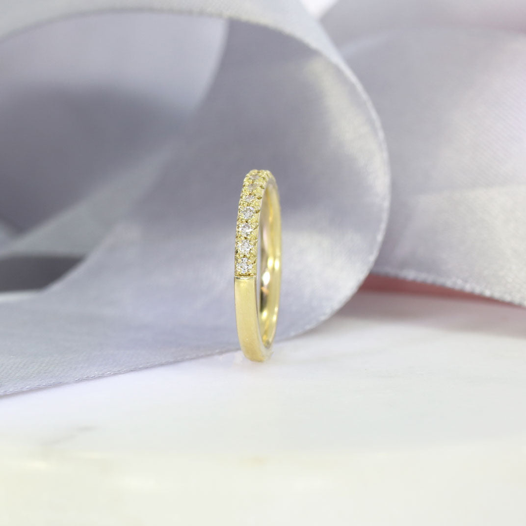 18ct yellow gold diamond half eternity ring 0.28ct