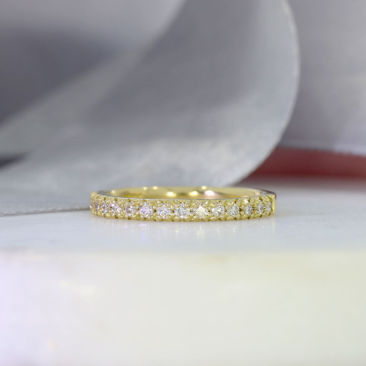 18ct yellow gold diamond half eternity ring 0.28ct