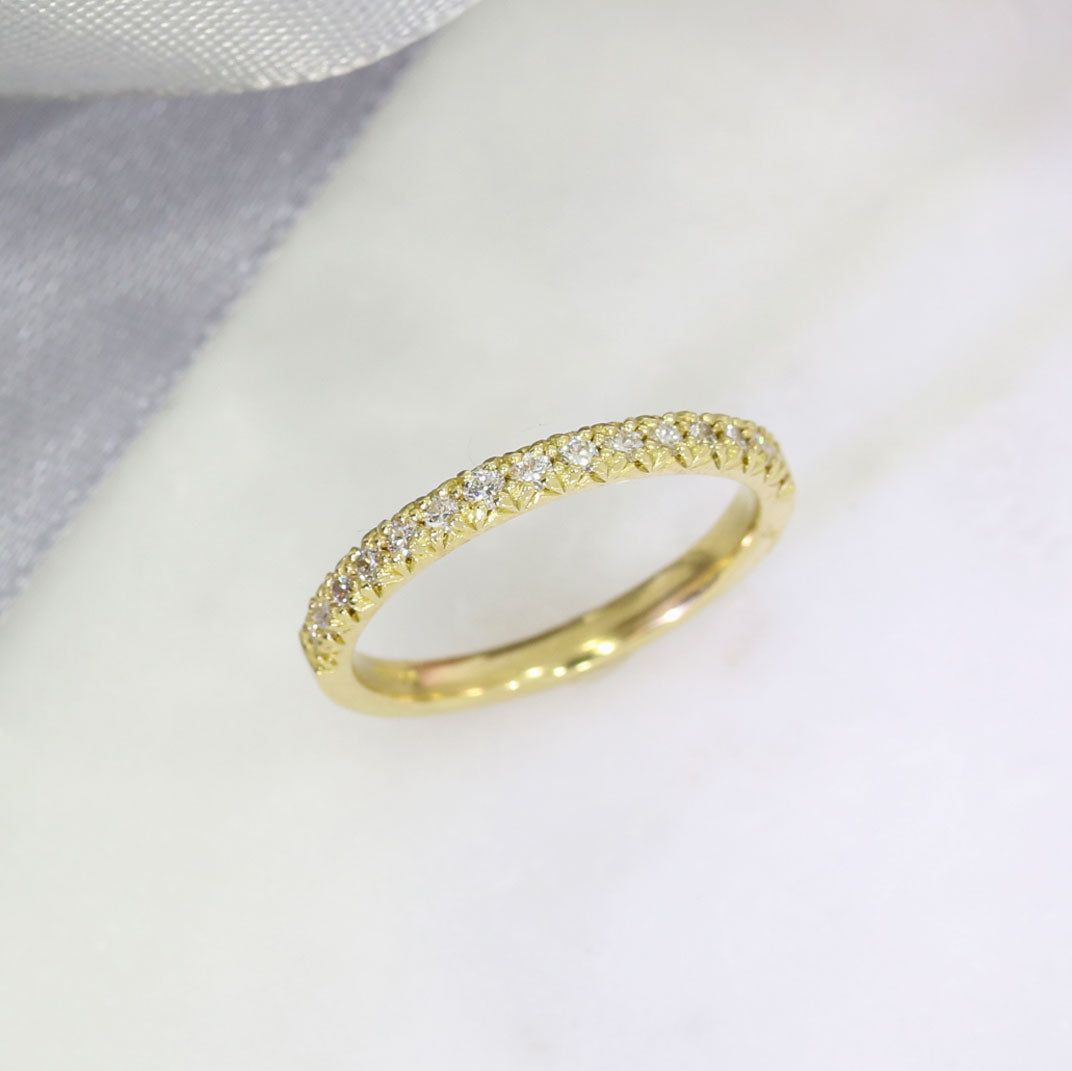 18ct yellow gold diamond half eternity ring 0.28ct