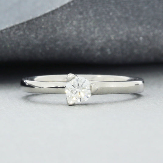 IGI Certified Palladium VS2 E Diamond Solitaire Ring 0.30ct