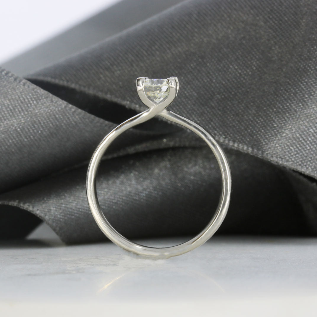 Palladium Certified Brilliant Cut Diamond Solitaire Ring 0.64ct K VS2