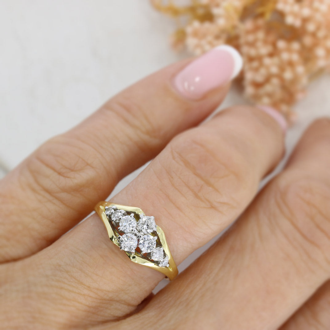 Pre Owned 18ct Yellow Gold Diamond Cluster Ring