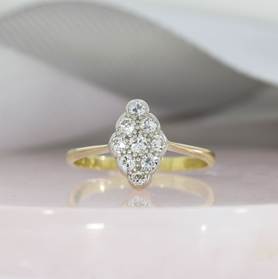 Pre Owned 18ct Yellow Gold Diamond Cluster Ring Approx 0.40ct