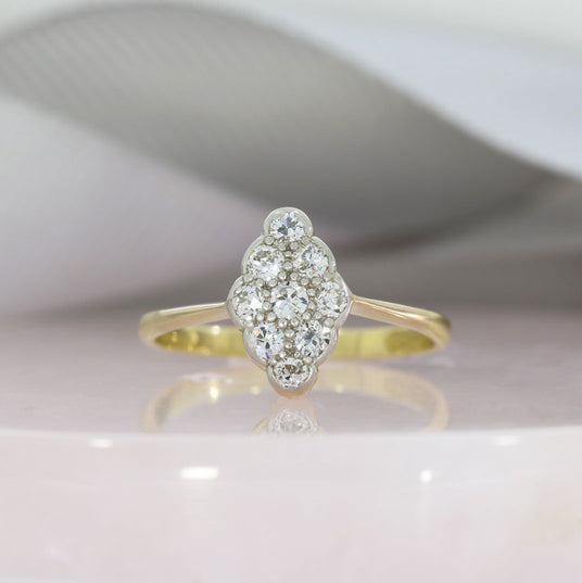 Pre Owned 18ct Yellow Gold Diamond Cluster Ring Approx 0.40ct