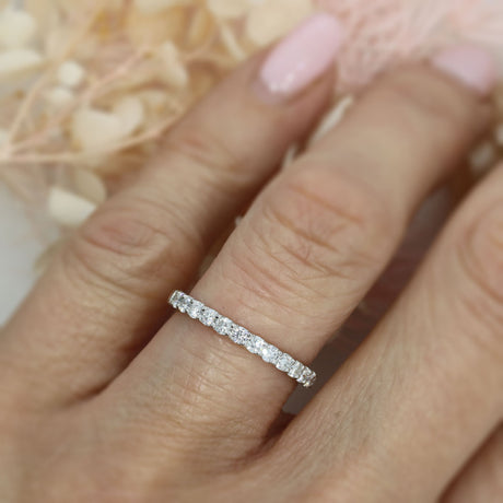 Platinum Claw Set Diamond Eternity Ring 0.50ct