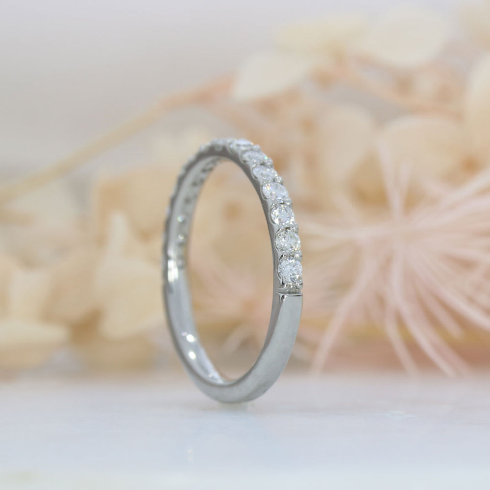 Platinum Claw Set Diamond Eternity Ring 0.50ct