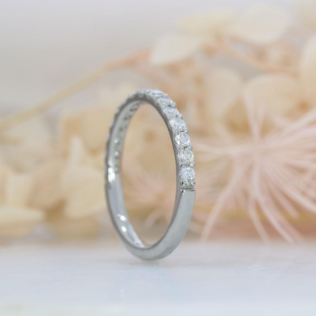 Platinum Claw Set Diamond Eternity Ring 0.50ct