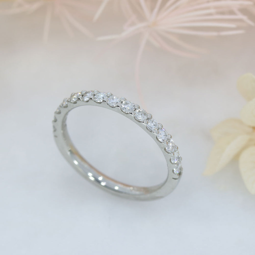 Platinum Claw Set Diamond Eternity Ring 0.50ct