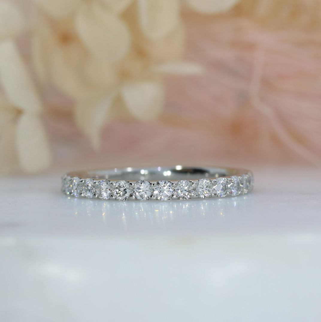 Platinum Claw Set Diamond Eternity Ring 0.50ct