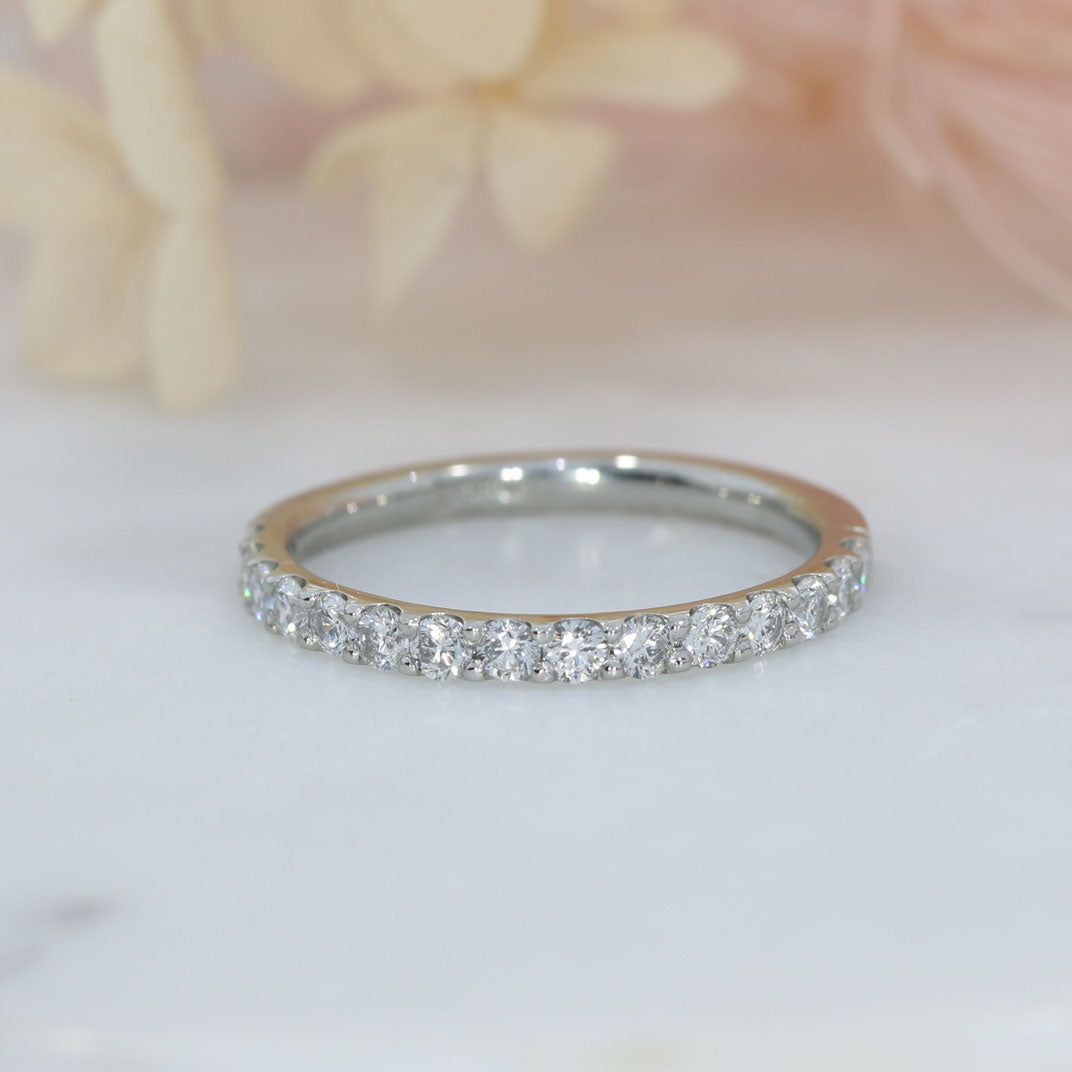 Platinum Claw Set Diamond Eternity Ring 0.50ct
