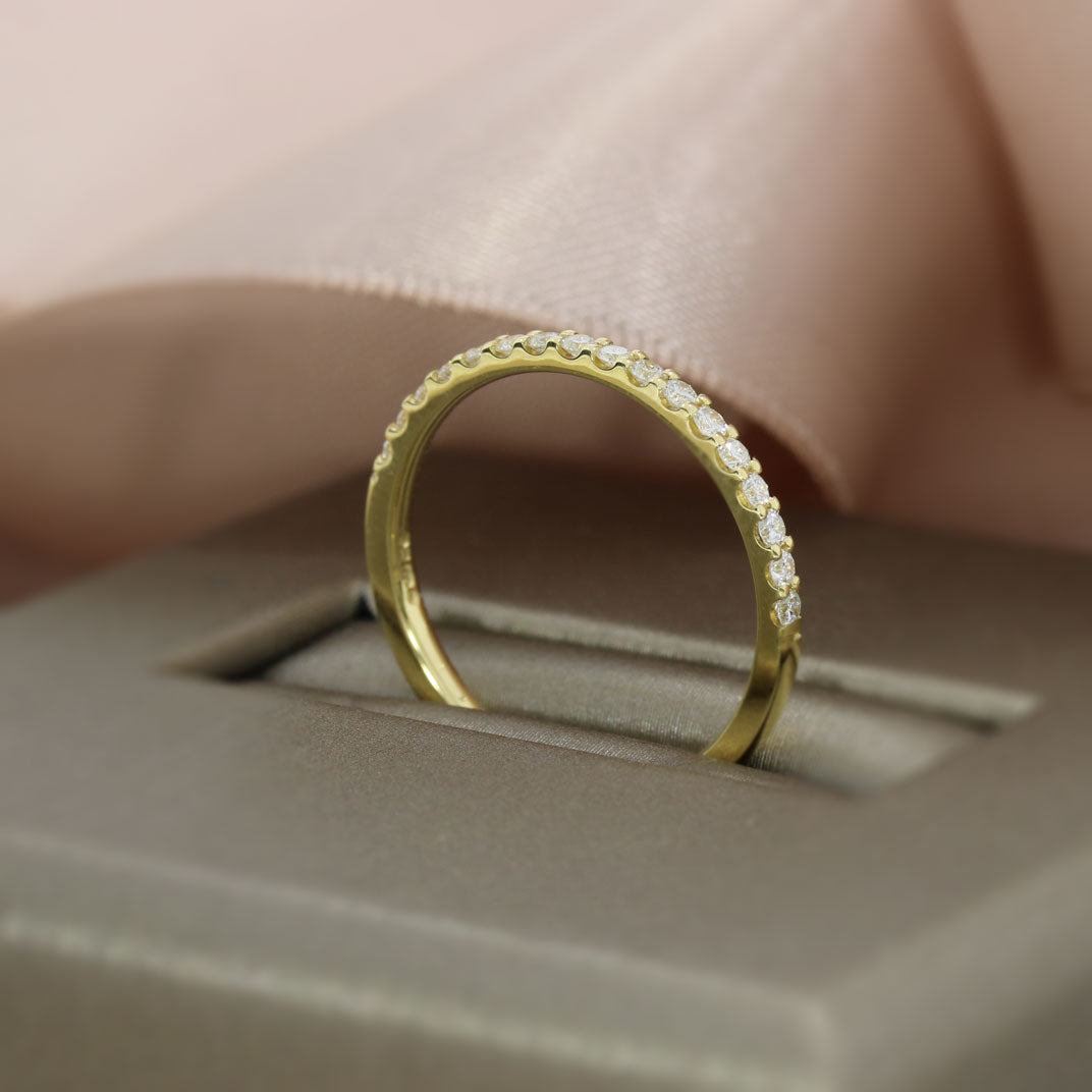 18ct Gold Eternity Ring with Claw Set Lab Grown Diamonds 0.25ct