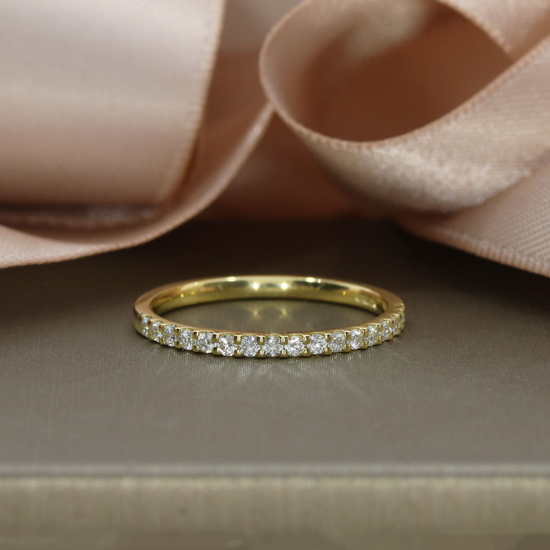 18ct Gold Eternity Ring with Claw Set Lab Grown Diamonds 0.25ct