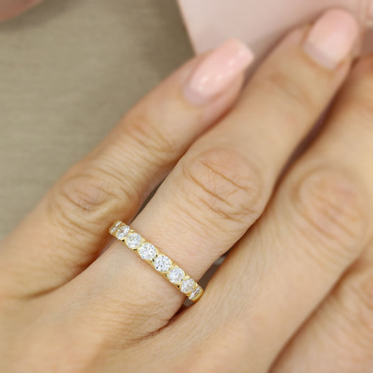 18ct Gold Brilliant Cut Lab Grown Diamond Eternity Ring 1.05ct