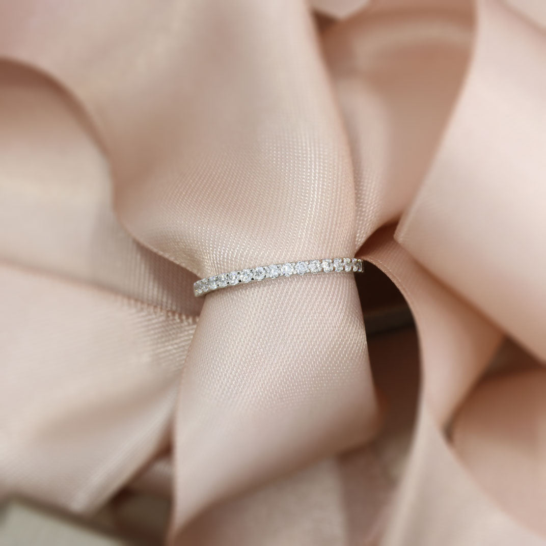 Platinum Round Brilliant Cut Lab Grown Diamond Eternity Ring 0.25ct