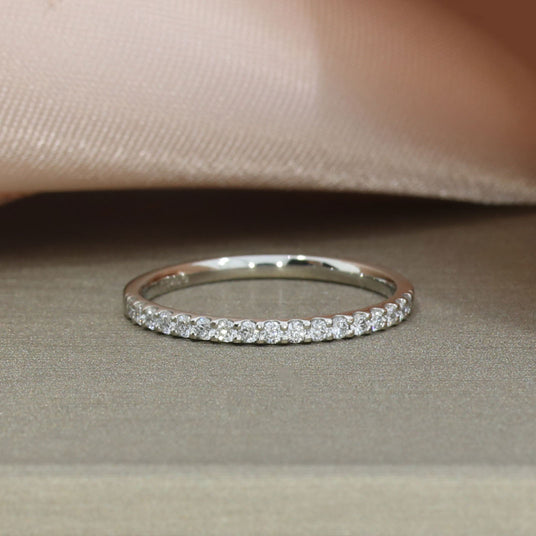 Platinum Round Brilliant Cut Lab Grown Diamond Eternity Ring 0.25ct