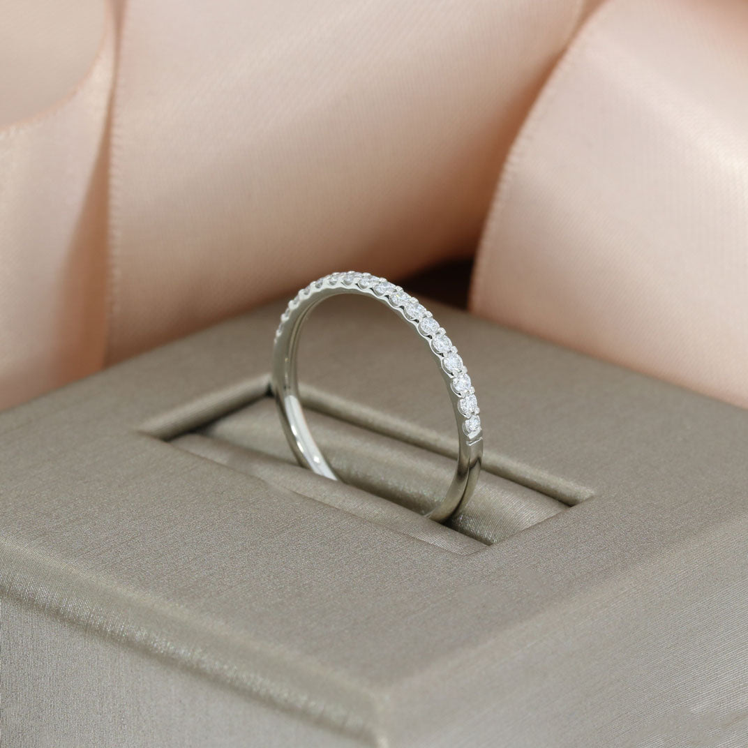 Platinum Round Brilliant Cut Lab Grown Diamond Eternity Ring 0.25ct