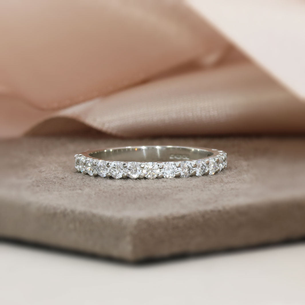 Platinum Claw Set Laboratory Grown Diamond Eternity 0.75ct D-F VVS-VS