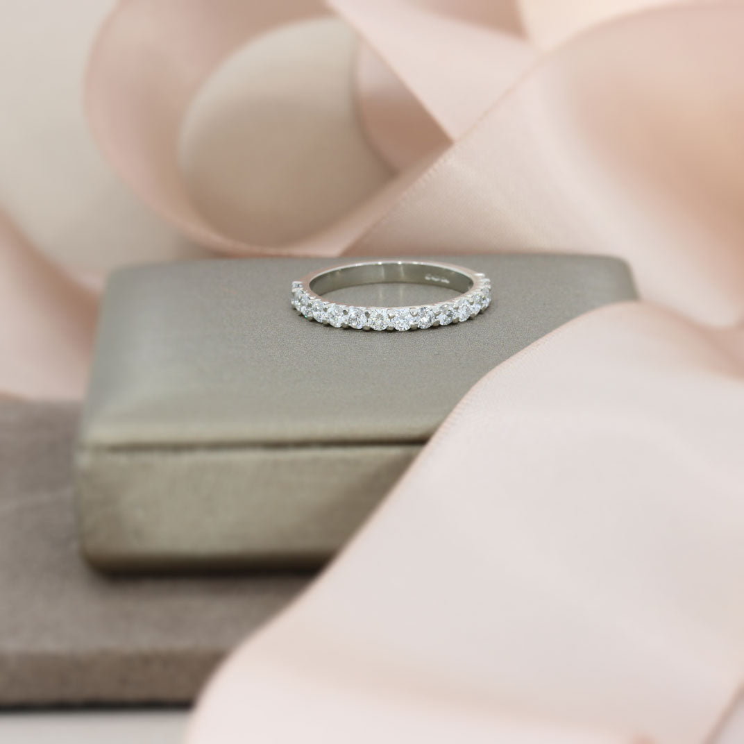 Platinum Claw Set Laboratory Grown Diamond Eternity 0.75ct D-F VVS-VS