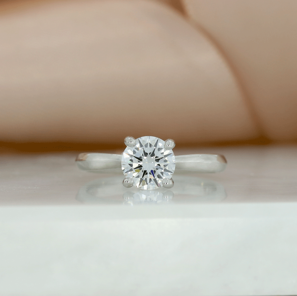 Platinum Lab Grown Diamond Solitaire Ring 1.04ct