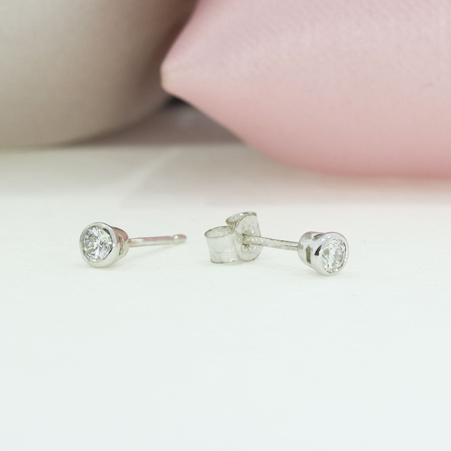 PRE ORDER 9ct Gold Small Lab Grown Diamond Stud Earrings 0.20ct