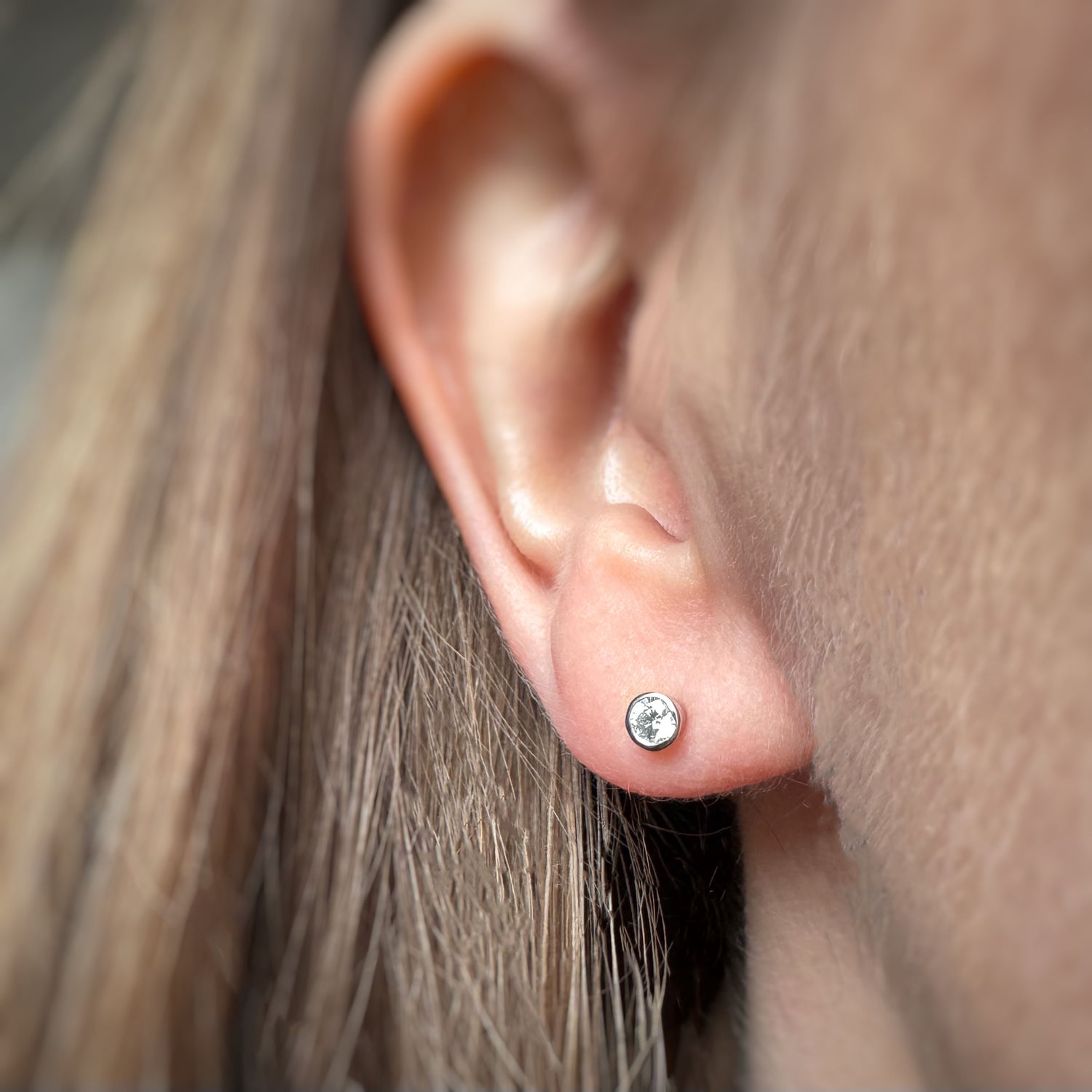 PRE ORDER 9ct Gold Small Lab Grown Diamond Stud Earrings 0.20ct