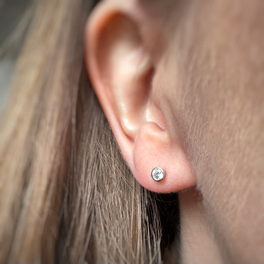 PRE ORDER 9ct Gold Small Lab Grown Diamond Stud Earrings 0.20ct