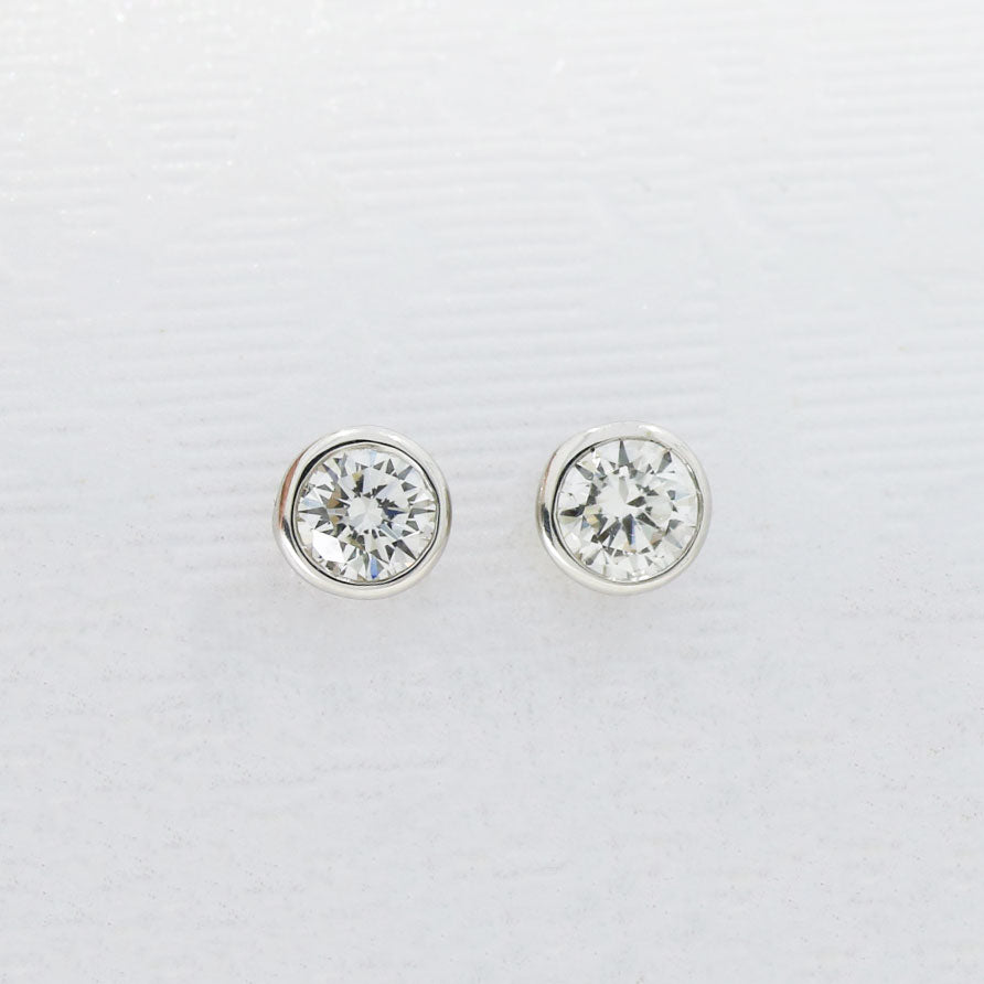 9ct Gold Rub Over Set Lab Grown Diamond Stud Earrings 0.60ct