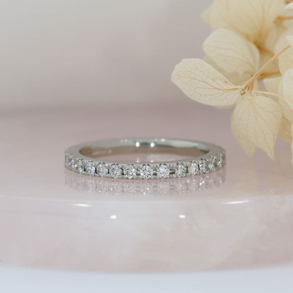 Platinum Claw Set Lab Grown Diamond Eternity Ring 0.37ct