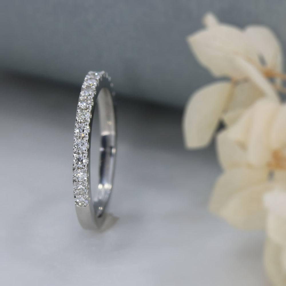 9ct White Gold Lab Grown Diamond Eternity Wedding Ring 0.37ct