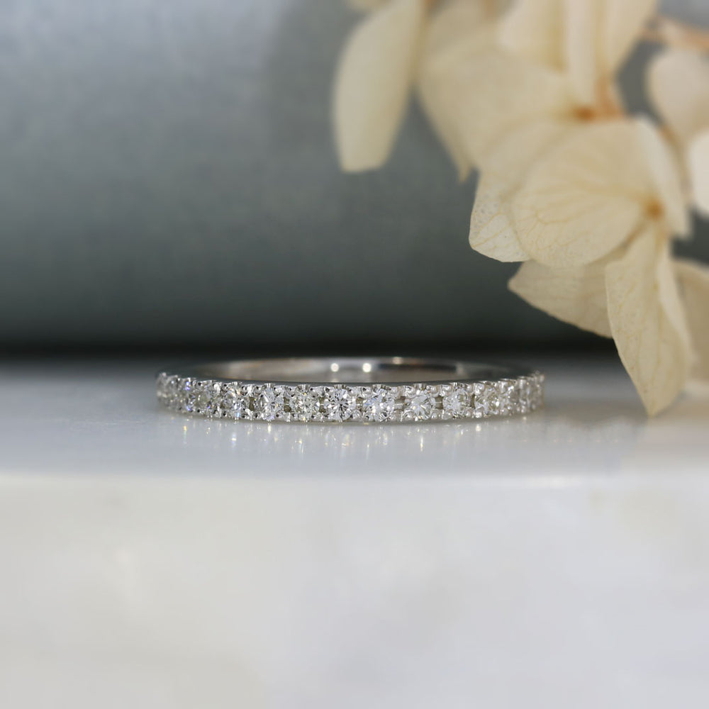 9ct White Gold Lab Grown Diamond Eternity Wedding Ring 0.37ct