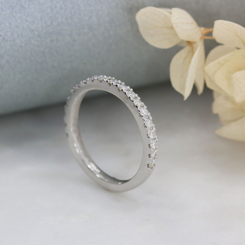 9ct White Gold Lab Grown Diamond Eternity Wedding Ring 0.37ct