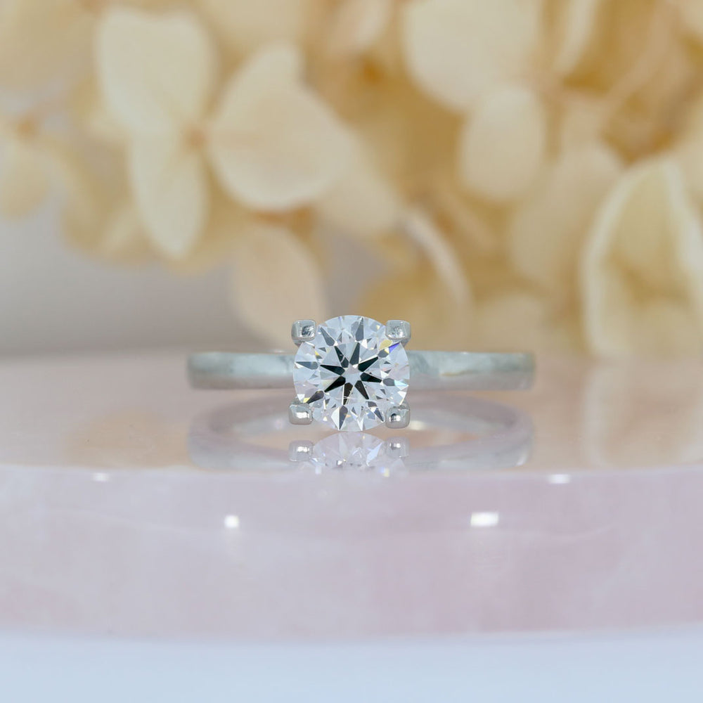 Platinum Certified Lab Grown Diamond Solitaire Ring 1.02ct D VS2